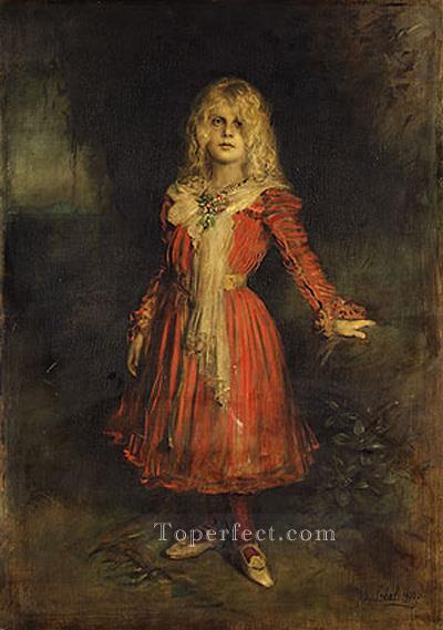 マリオン・レンバッハ 芸術家の娘 フランツ・フォン・レンバッハ油絵